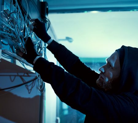 Electrician repairing the electricity